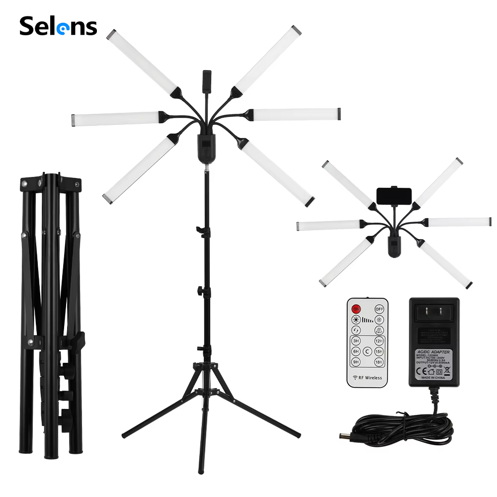 Led Strip Selfie - Selens 2/4/6-armige LED-tubeverlichting, lange strips, invullicht