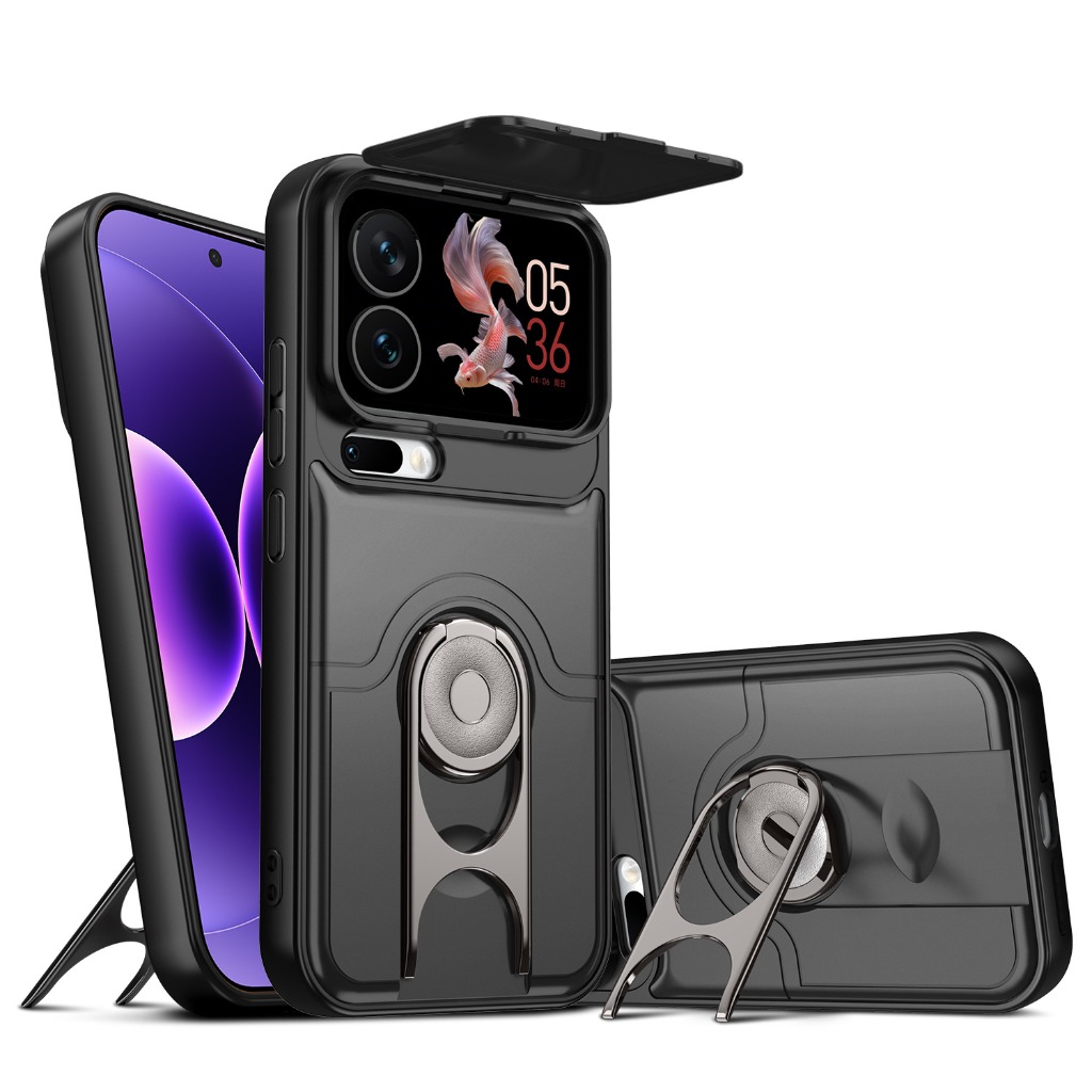 Phone Accessories Ring - Telefoonhoesje met schuifbare camerabeschermer voor Xiaomi