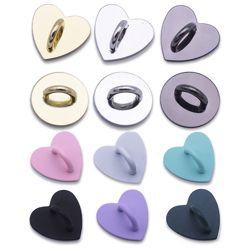 Phone Accessories Hanger - 5PCS Kawaii zelfklevende metalen hart telefoon