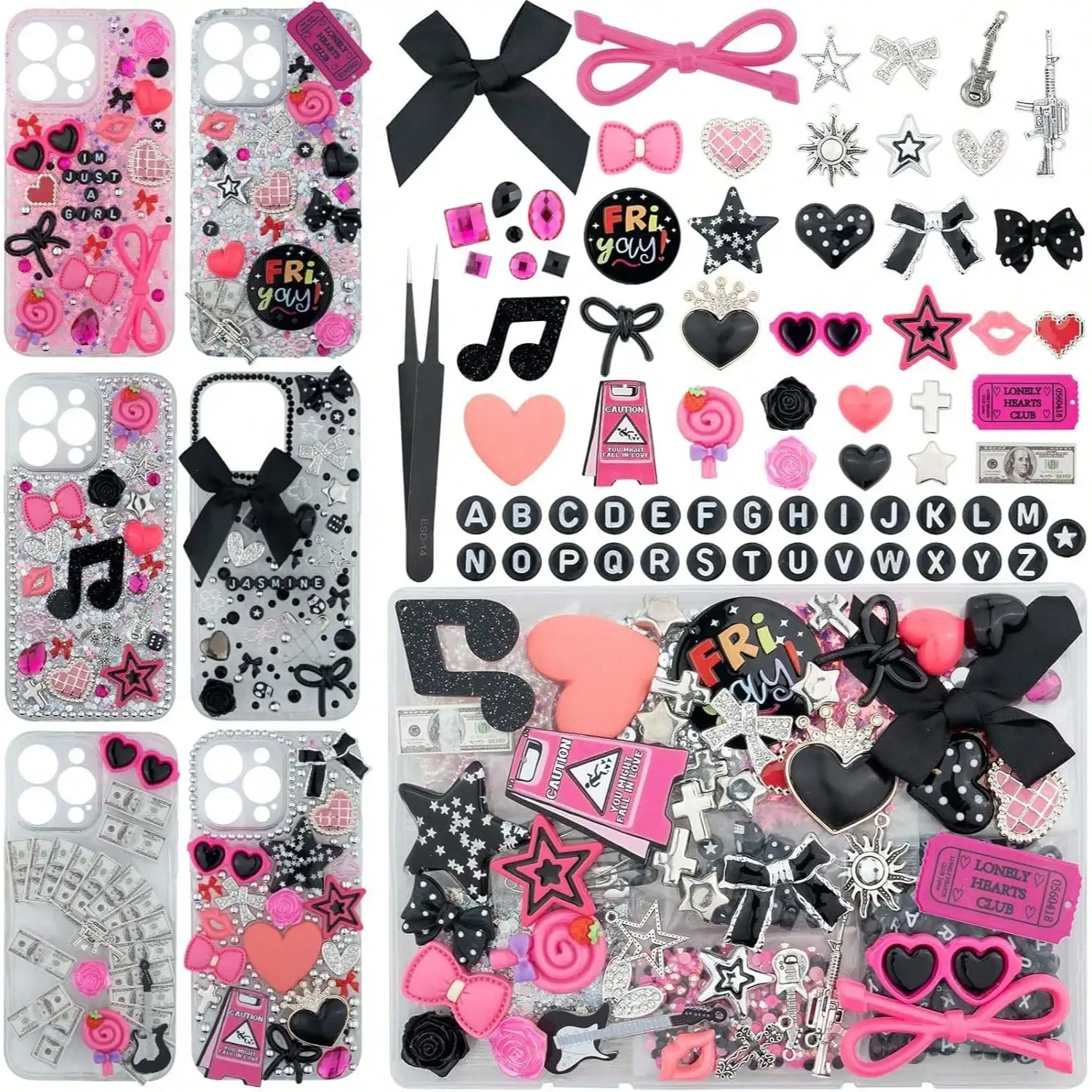 Phone Accessories Beads - 1050 stuks set met telefoonhoesje-bedels, bedels