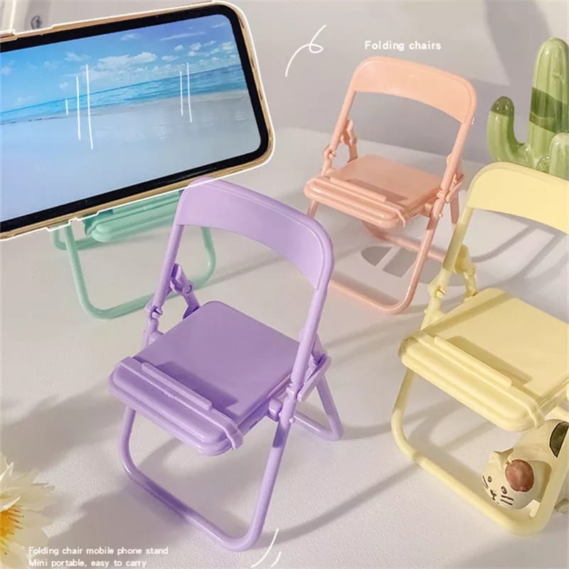 Phone Accessories Organizer - Leuke stoeltelefoonhouderstandaard Creatieve desktop-organizer Multifunctionele telefoonstandaard