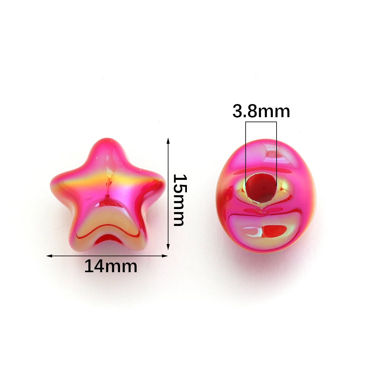 10 stks 14x15mm Acryl Kleurrij - Phone Accessories Beads recensie en prijs